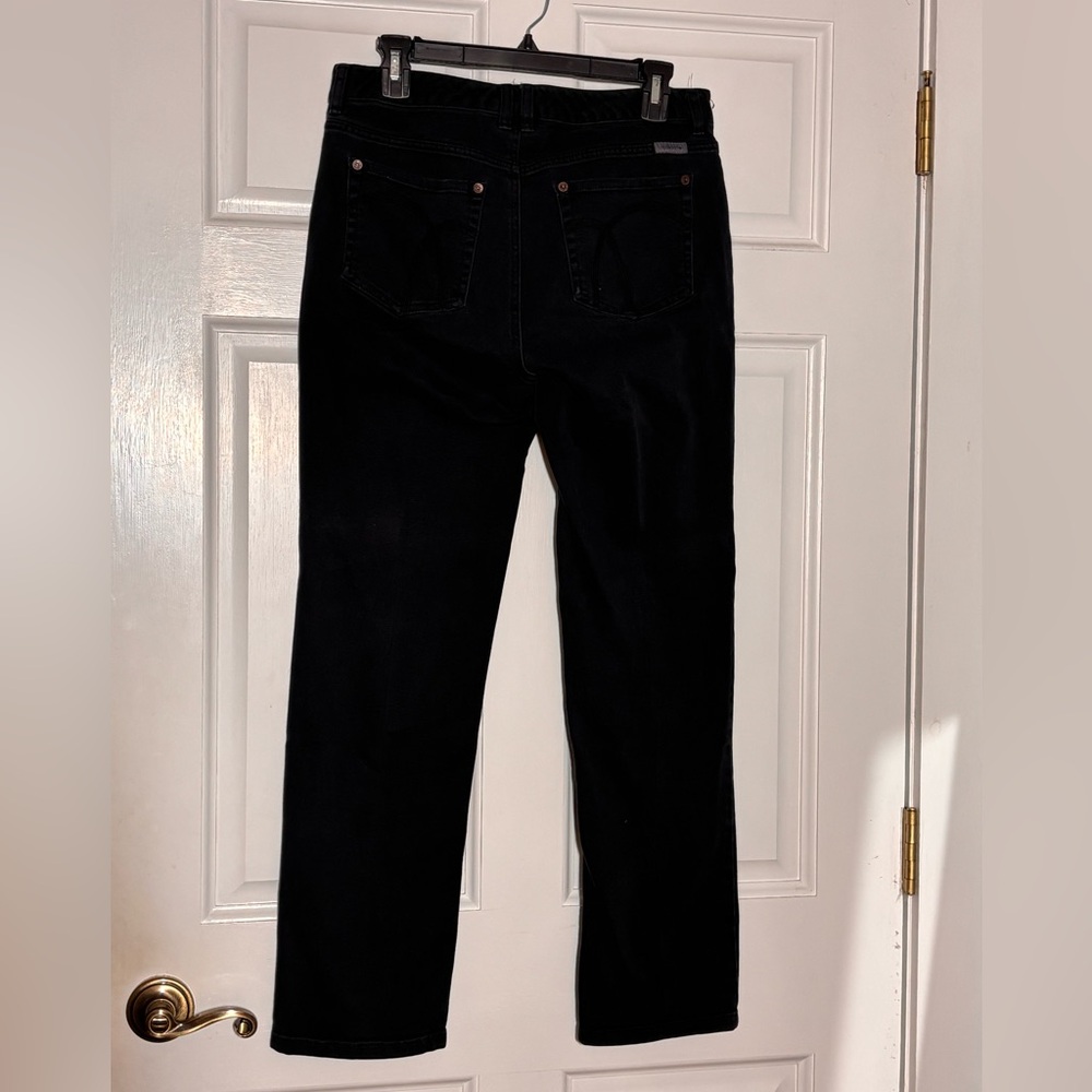 Liz Claiborne Slim Classic Black Straight Leg Women's Jeans Size 10